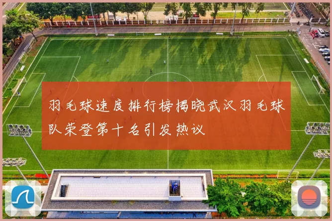 羽毛球速度排行榜揭晓武汉羽毛球队荣登第十名引发热议